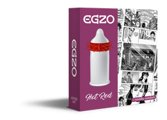 Насадка на член EGZO Hot Red (презерватив з вусиками)