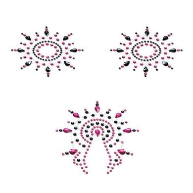 Пэстис из кристаллов Petits Joujoux Gloria set of 3 -/Pink, украшение на грудь и вульву