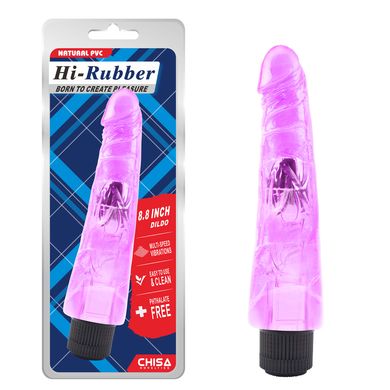 Вібратор фіолетовий Chisa Hi - Rubber 8.8
