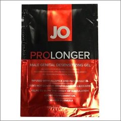 Пролонгер гель System JO Prolonger Gel (5 мл) з олією перцевої м'яти, гвоздичного перцю і пачулі