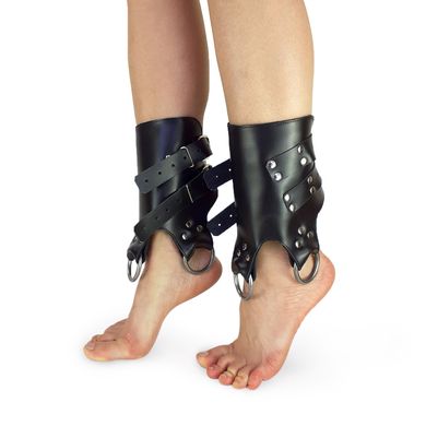 Поножи манжеты для подвеса за ноги ART OF SEX Fetish Leg Cuffs For Suspension, натуральная кожа