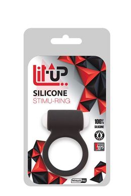 Эрекционное кольцо LIT-UP SILICONE STIMU RING 3, BLACK