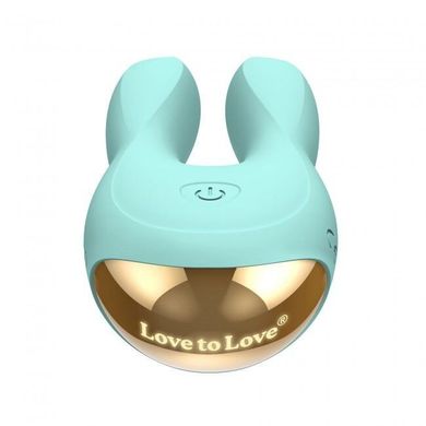 Вібратор-кролик Love To Love Hear Me Menthe з двома моторчиками і різноколірною LED -подсветкой