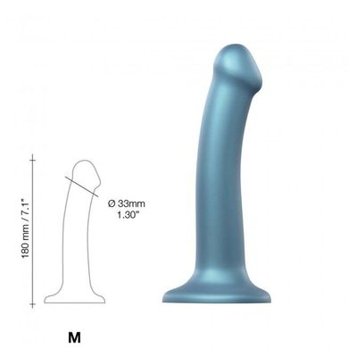 Насадка для страпона Strap-On-Me Mono Density Dildo M, диам. 3,3см, однослойный силикон, гибкий