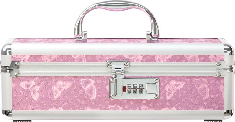 Кейс для хранения секс-игрушек с кодовым замком POWERBULLET Lockable Vibrator Case, Розовый, Розовый