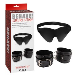 Набір маска+наручники Behave Luxury Fetish Chisa