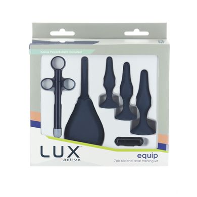 Набор анальных игрушек для новичков LUX ACTIVE Equip Silicone Anal Training Kit, Черный