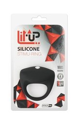 Эрекционное кольцо LIT-UP SILICONE STIMU RING 8 BLACK