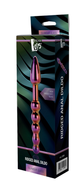 Стеклянный анальный стимулятор DREAM TOYS Glamour Glass Ridged Anal Dildo