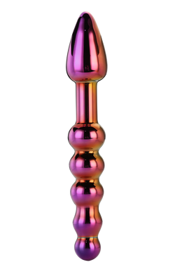 Стеклянный анальный стимулятор DREAM TOYS Glamour Glass Ridged Anal Dildo