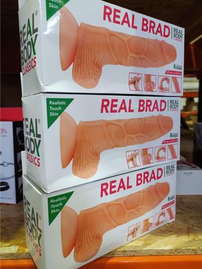 Фаллоимитатор с подвижной крайней плотью Real Body - Real Brad (испорчена упаковка)