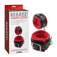 Наручники CHISA Behave Luxury Fetish Super Soft Hand Cuffs
