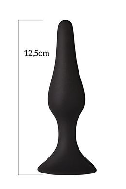 Анальная пробка на присоске MAI Attraction Toys №34 Black, длина 12,5см, диаметр 3,2см