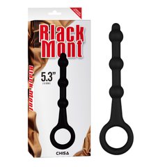 Анальная цепочка силикон CHISA Black Mont 13.5, Черная