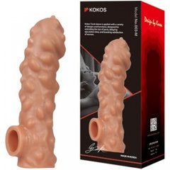 Насадка на пенис с отверстием для мошонки Kokos 15,6 см. CS 003-M