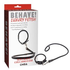 Ошейник и поводок Sexy Slave Collar&Leash Behave Luxury Fetish Chisa