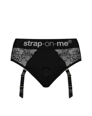 Трусы для страпона с подвязками для чулок STRAP-ON-ME Diva Harness XL, Черные