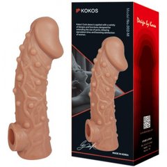 Насадка на пеніс з отвором для мошонки Kokos 15,6 см CS 002 - M
