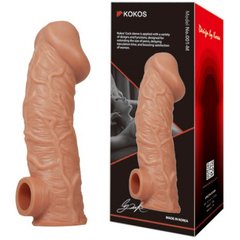 Насадка на пеніс з отвором для мошонки Kokos 15,6 см CS 001 - M