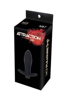 Анальна пробка з вібрацією MAI Attraction Toys №87 Black що перезаряджається, довжина 11см, діаметр 3,5см